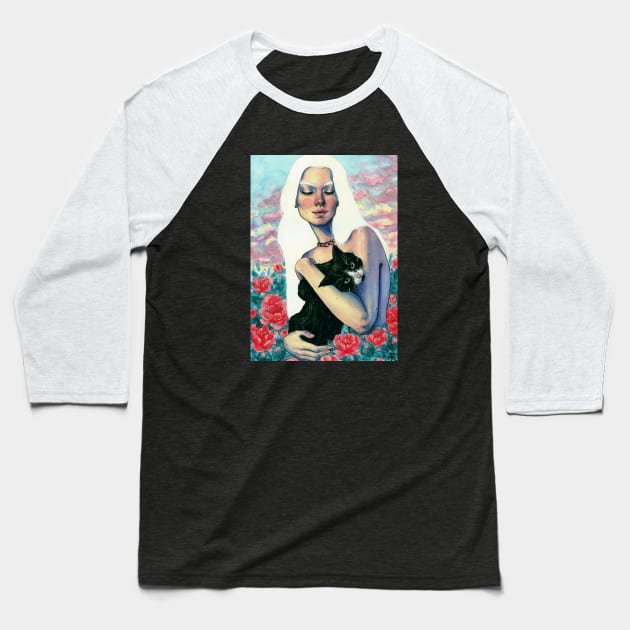 Freyja & Van Gogh en Fólkvanger Baseball T-Shirt by roselinestephania